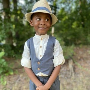 BNWT - 3pc Boys Short Set Shirt, Vest, and Shorts